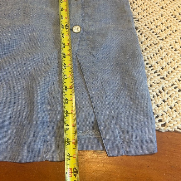 NWOT J McLaughlin Leah Linen-Blend Midi Dress. Chambray women’s size 4 side zip - Picture 9 of 13